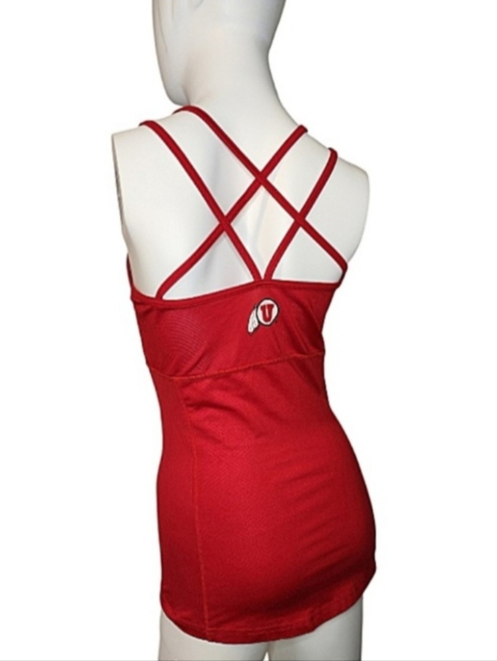 Colosseum University of Utah Utes Women's Red Pinwheel Crisscross Strappy Tank S